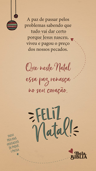 Cartão Natal de paz - Bela Bíblia - Devocionais e downloads Cartão Natal de paz - Bela Bíblia - Devocionais e downloads